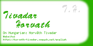 tivadar horvath business card